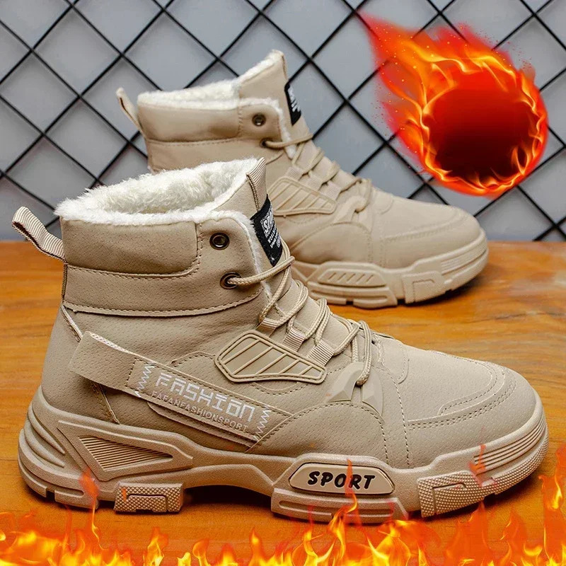 Men Boots Ankle Autumn Outdoor Military Booties Winter Comfort High Top Shoes for Platform Work Botas Hombre 240613 250228