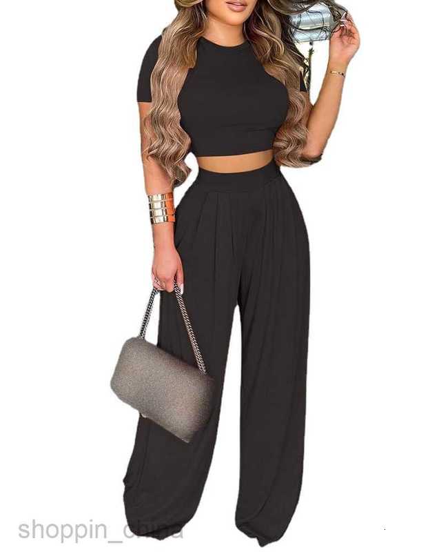 Women's Tracksuits New Women's Printed Two Piece Short Sleeve Casual Set for Women Sets