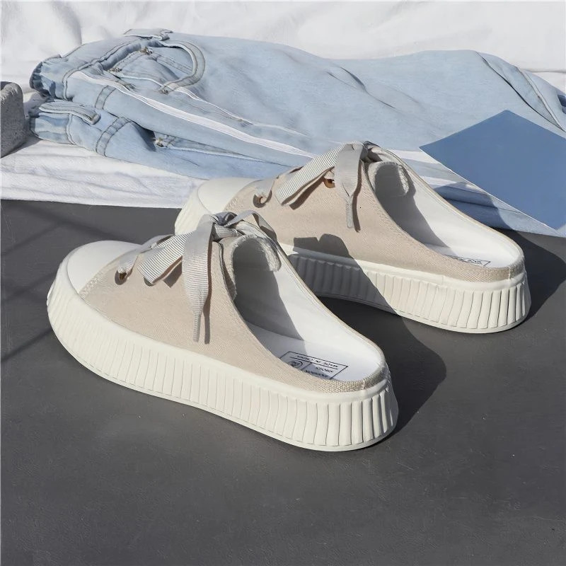 Summer Sports Shoes Womens Slide and Womens Sandals Sports Slide with Bow High Shoes Round Toes Cotton Teen White F Vip 240612