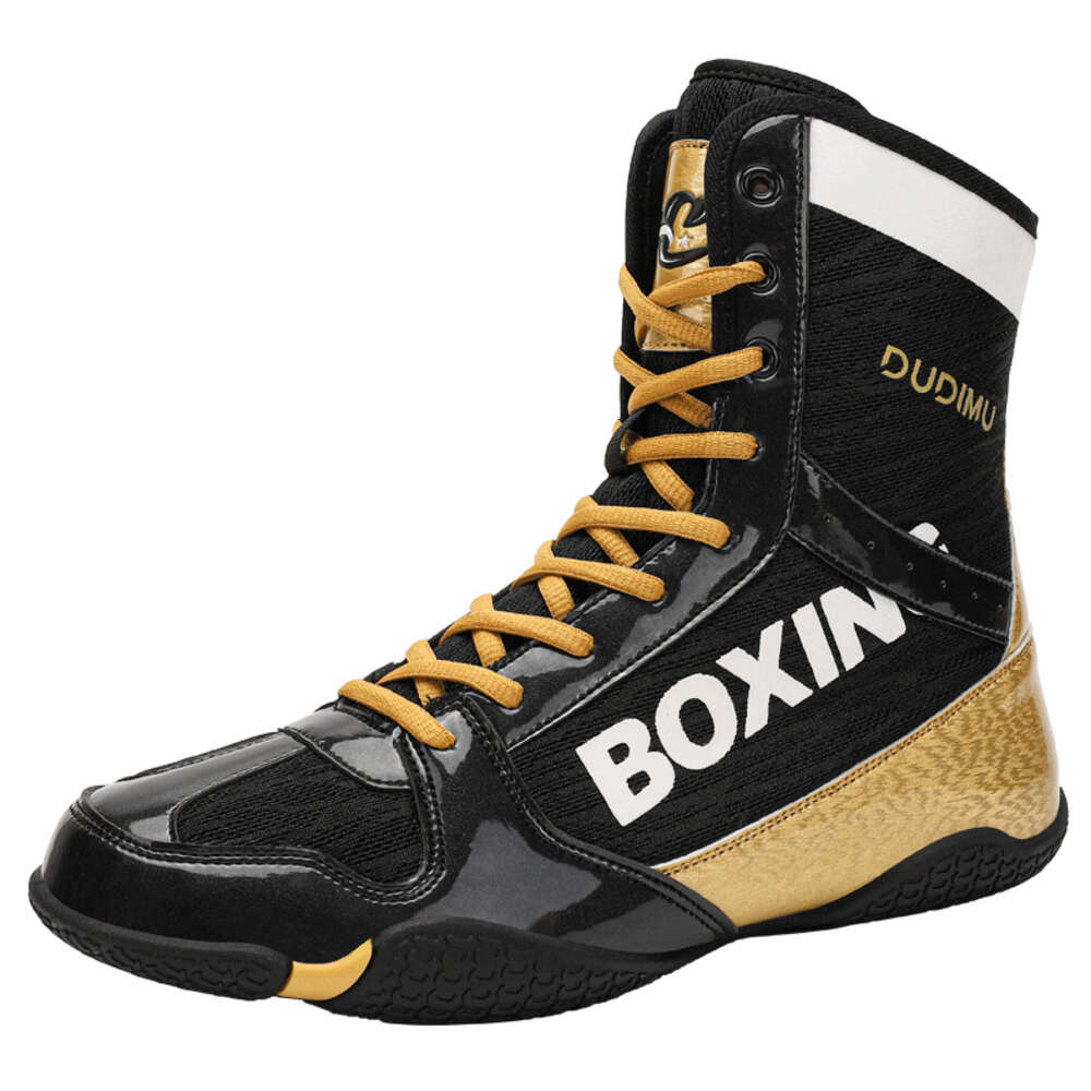 Quality Professional Combat Fiess Bodybuilding Boots Custom High Top Boxing Shoes