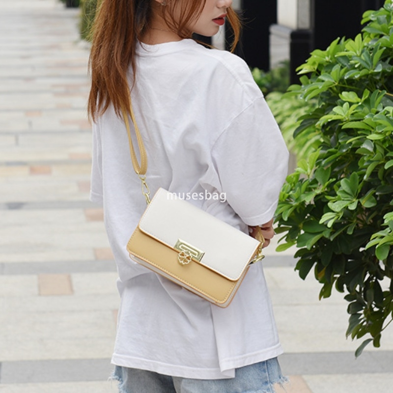 High quality women's designer high-end trendy small bag fresh and retro fashionable contrasting colors practical and multifunctional small square