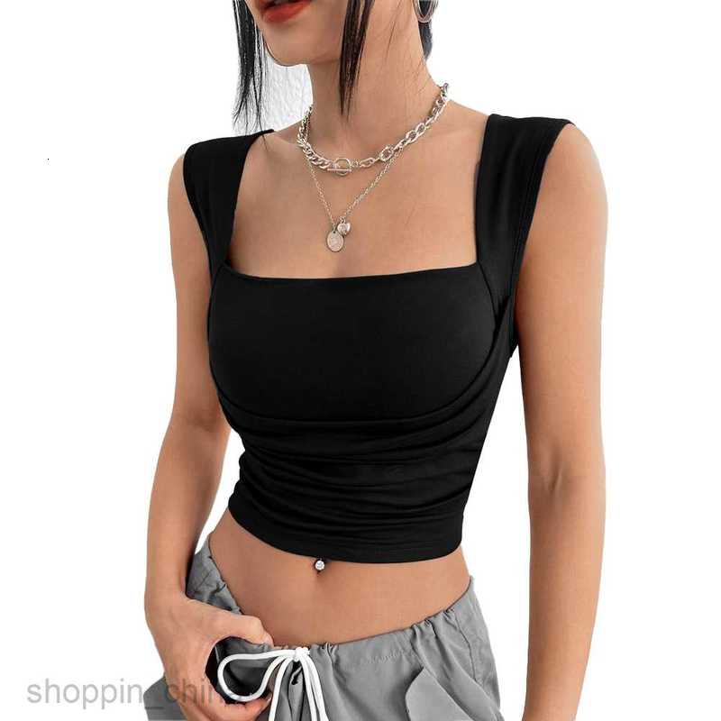 Women's T Shirt Women's Slim Short Sexy Solid Color Bra Wrapped Tank Top Inner Strap tees tops