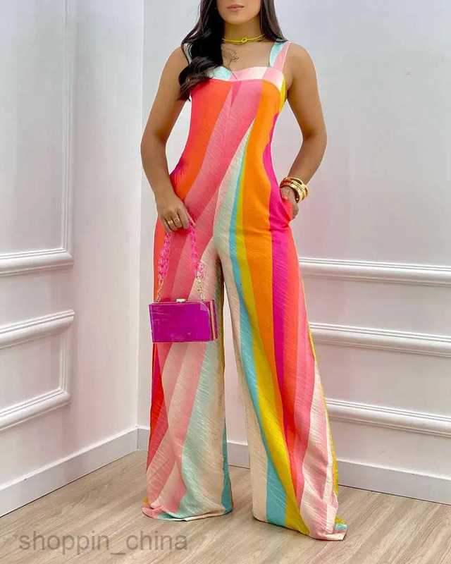 Women's Tracksuits Women's comfortable casual printed fashionable jumpsuit women's batch Sets