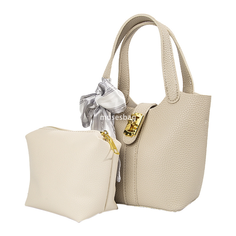 New Versatile Simple, and High end Water Bucket Bun Mother Bag Small and Practical Handheld One Shoulder Crossbody Women's Bag Scarf Bag