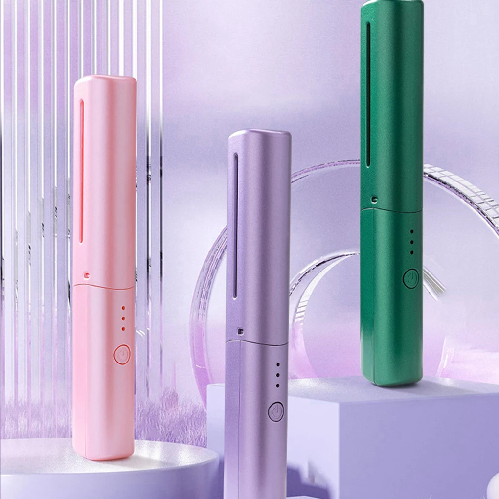 2 In 1 Straightener Hair Hot Comb Portable Mini USB Rechargeable Hair Straightener Fast Heating Hair Styling Tools