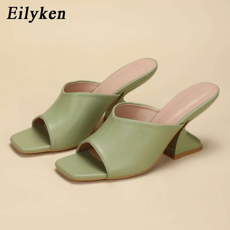 Eilyken Summer Strange Style Women Slippers Non Slip Shoes Square Toe Slippers Slides Zapatos Mujer 240615