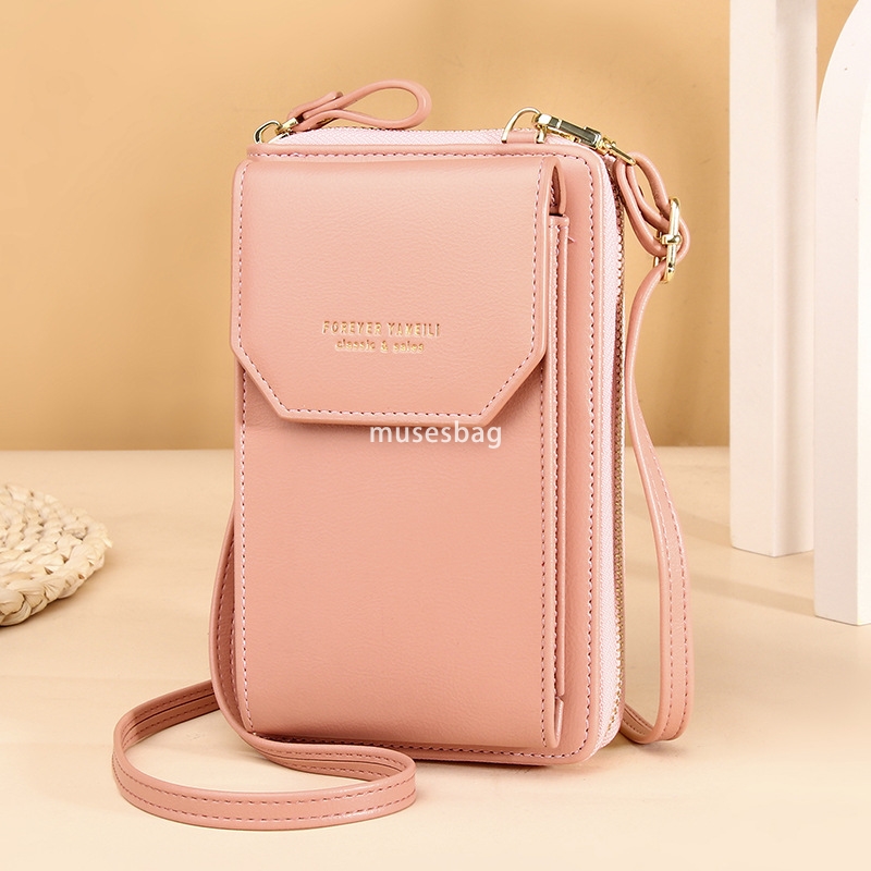 High quality women's designer temperament wallet, PU leather long mobile phone bag fashionable casual practical multi-functional diagonal cross t