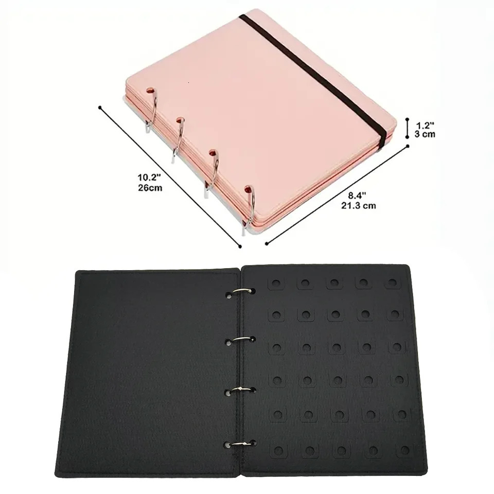 Shoe Charms Organizer for Charms Display Flip Page Shoe Charms Holder with 120 holes excluding footwear charm 240615