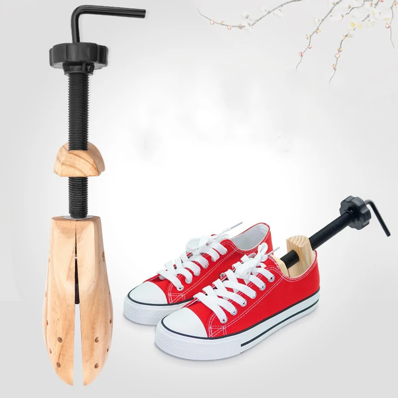 Drop 1 piece of bidirectional wooden shoe tree suitable for mens and womens footwear expanders adjustable shoelace stretching molding machine rack Saw