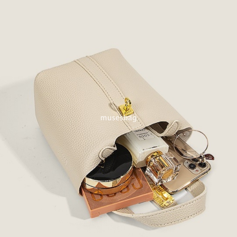 New Versatile Simple, and High end Water Bucket Bun Mother Bag Small and Practical Handheld One Shoulder Crossbody Women's Bag Scarf Bag