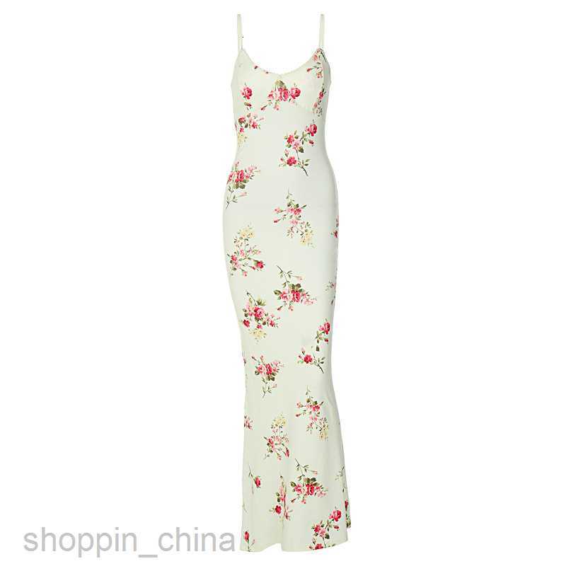 Basic Casual Women Dresses Summer Sexy Beach Resort Style Long Printed Sleeveless Dress for Women PG973