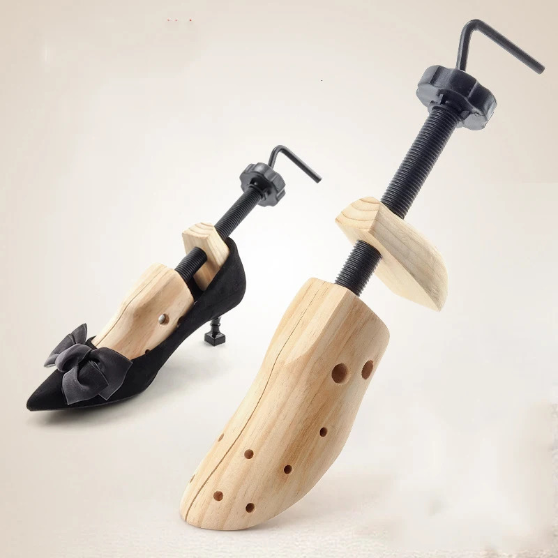 Drop 1 piece of bidirectional wooden shoe tree suitable for mens and womens footwear expanders adjustable shoelace stretching molding machine rack Saw