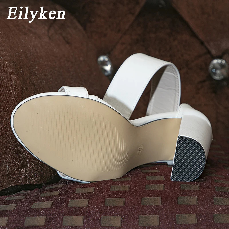 Eilyken 2024 Fashion White Ankle Buckle Strap Sandals Ladies Gladiator High Heels Women Open Toe Sexy Summer Party Shoes 240615