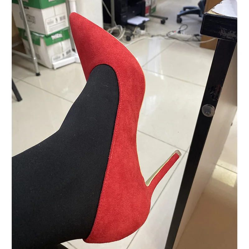 Women 9cm High Heels Yellow Burgundy Pumps Plus Size 34-43 Stripper Evening Suede Escarpins Lady Wedding Bridal Scarpins Shoes 240615