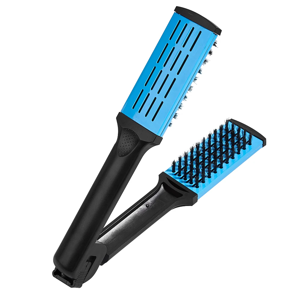 Double Brushes Comb Anti-Static Hairdressing Straightener Hairbrush Multifunctional Professional Hair Brush Barber Styling Tools