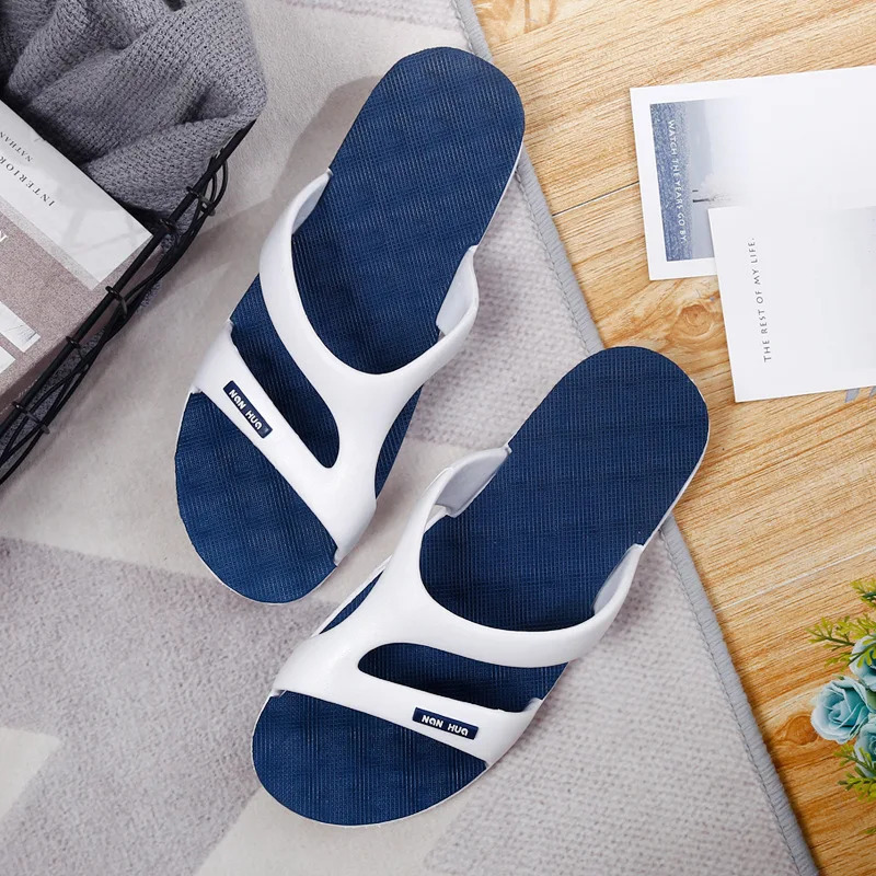 Mens Summer Sliding Block Breathable Cool Beach Shoes Flip flap Fish Mouth Bone White Mens Sliding Block Lightweight Large Size 240615