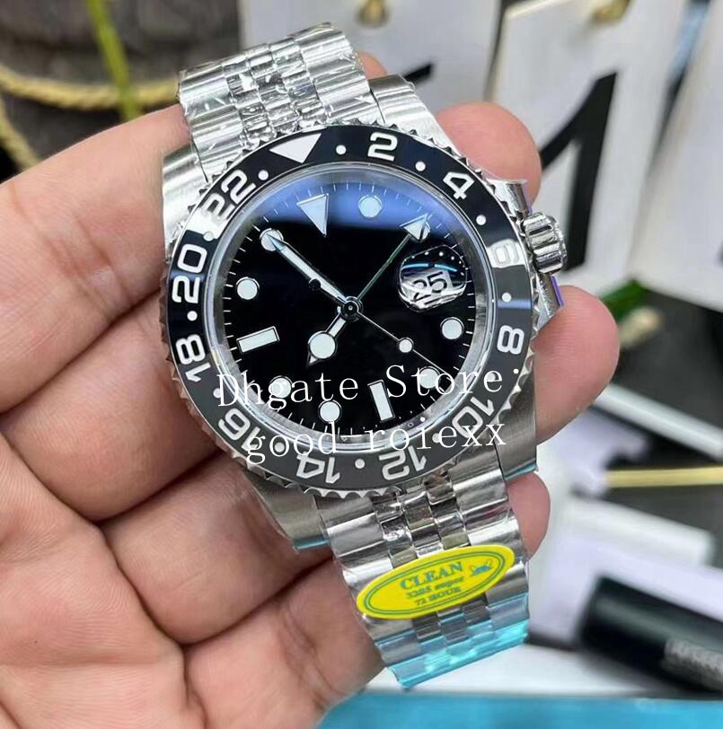 Men's Watches Men Black Gray Ceramic Bezel Watch Clean Automatic Cal.3285 Dandong 904L Steel CleanF 40mm Eta 126710 CleanFactory Wristwatches