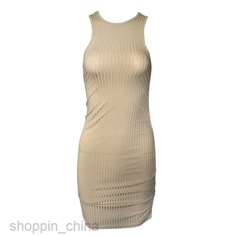 Basic Casual Women Dresses Summer New Round Neck Fashion Sleeveless Dress Women's PG807