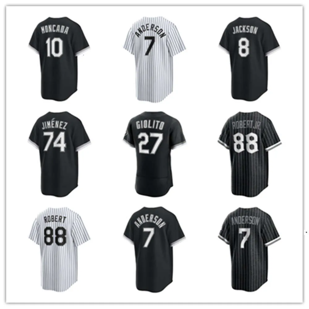 Custom Jersey Chicago White Men women Sox 10 Yoan Moncada 7 Tim Anderson 88 Luis Robert 8 Bo Jackson 74 Eloy Jimenez 27 Lucas Giolito Baseball Jerseys