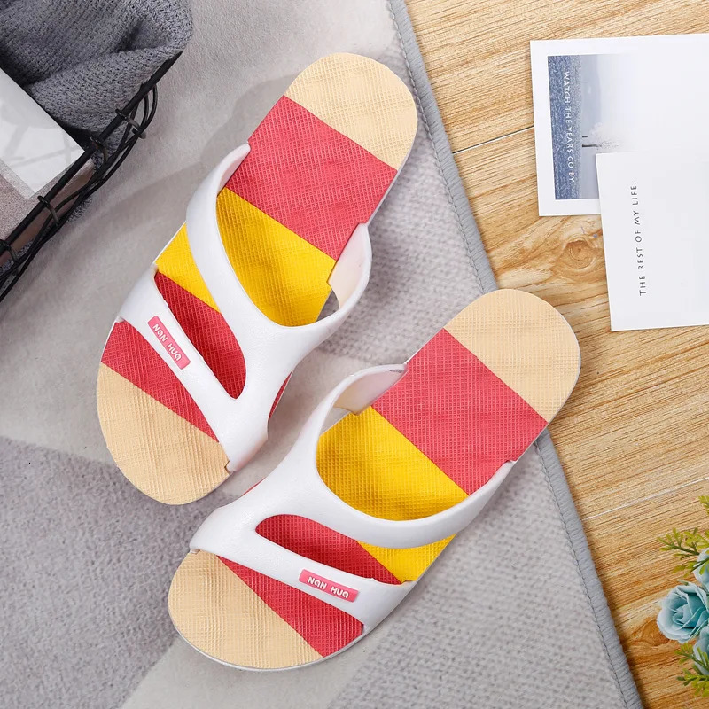 Mens Summer Sliding Block Breathable Cool Beach Shoes Flip flap Fish Mouth Bone White Mens Sliding Block Lightweight Large Size 240615