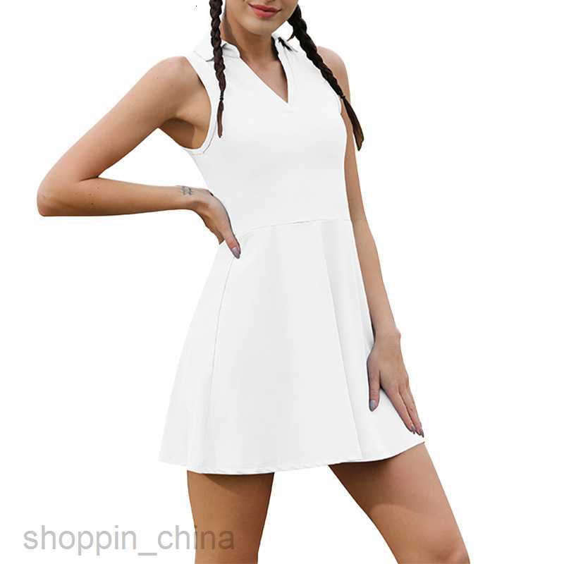 Basic Casual Women Dresses Tennis dress Yoga Fitness brocade naked feeling breathable proof leisure Golf skirt two-piece suit