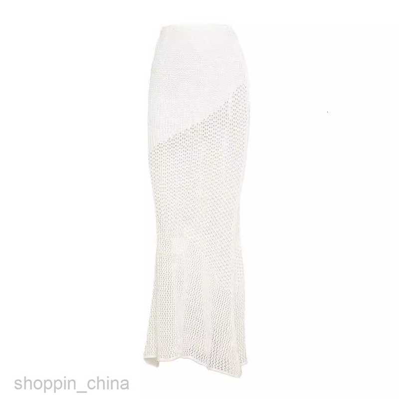 Two Piece Dress Sets Summer Women's New Lace Up Long Sleeve Wrap Hip Casual Knitted Long Skirt Set