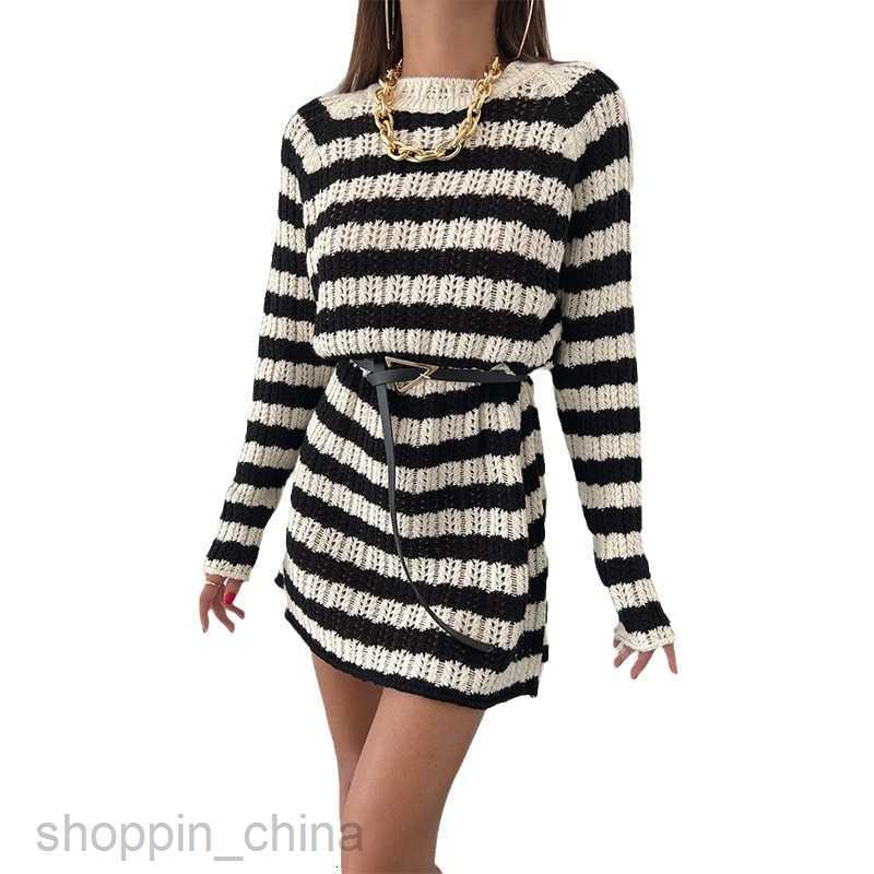 Two Piece Dress Sets Fashion Autumn/Winter Women's New Printed Short Skirt Long sleeved Loose Dress
