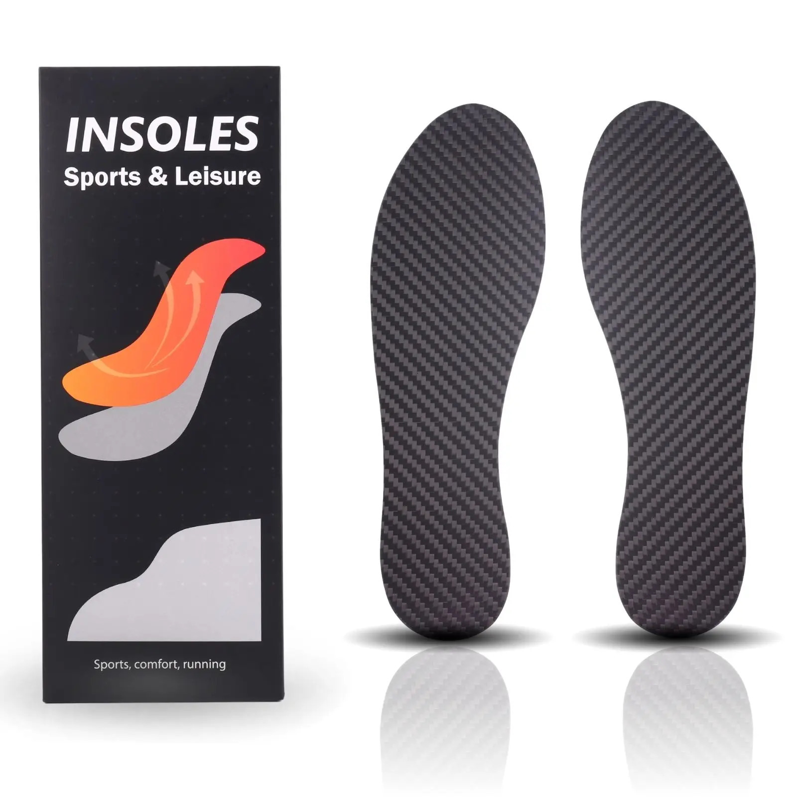 1 Pair Carbon Fiber Insole and Shock-absorbing Insole Foot Fractures Hallux Rigidus and Limitus Rigid Shoe Insert for Sports 240615