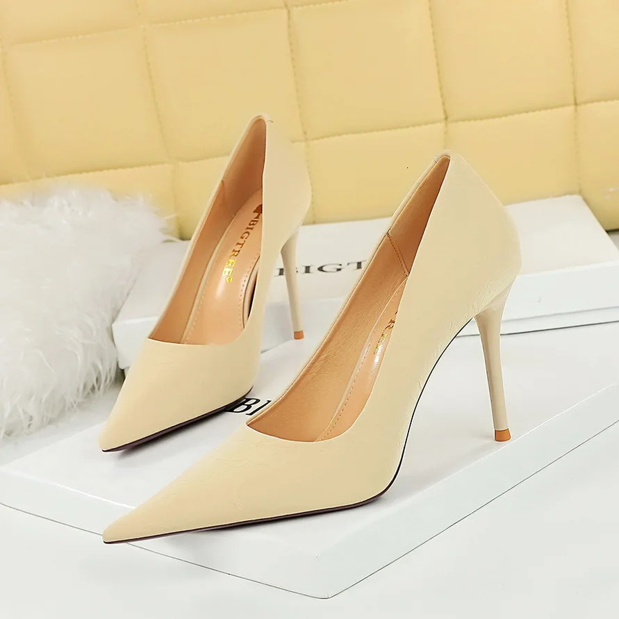 Korean Version Women High Heels Pumps Wedding Bridal Green Silk Heels Evening Party Beige Black Mid Low Heels Vintage 7239-2 240615