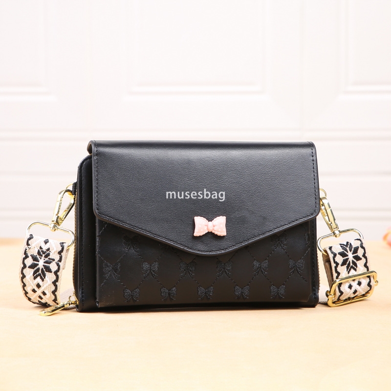 Elegant Women's High end Bow Ribbon Mobile Phone Bag Trendy Korean Fashion Practical Multi functional Small Square Bag Versatile One Shoulder Cro