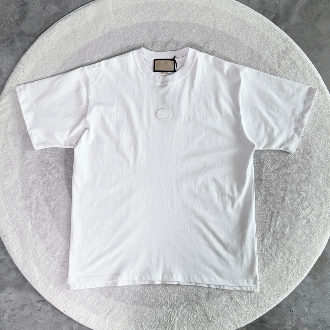 Men's Plus Tees & Polos Round neck embroidered and printed polar style summer wear with street pure cotton w55h5