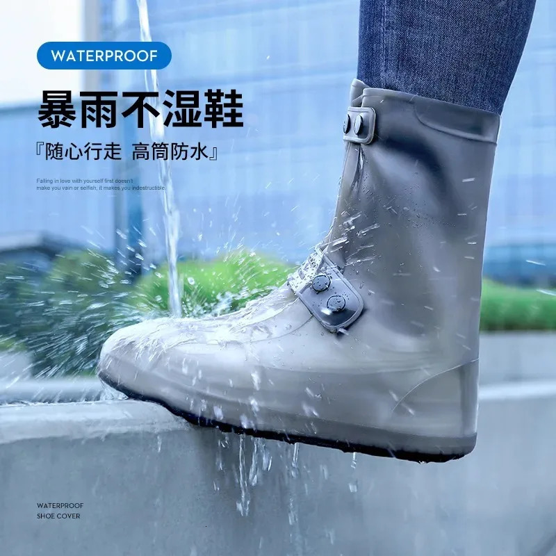 Rainproof shoe cover waterproof and non slip shoe cover Cubre Zapatos Para La Lluvia De silicone Cubierta Ipermeable Para Lluvia XXL 240614