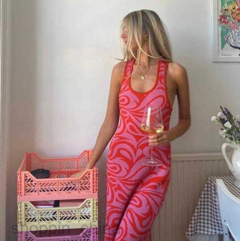 Basic Casual Women Dresses summer sexy dew back cross wool long skirt high waist slim side split U-neck dress