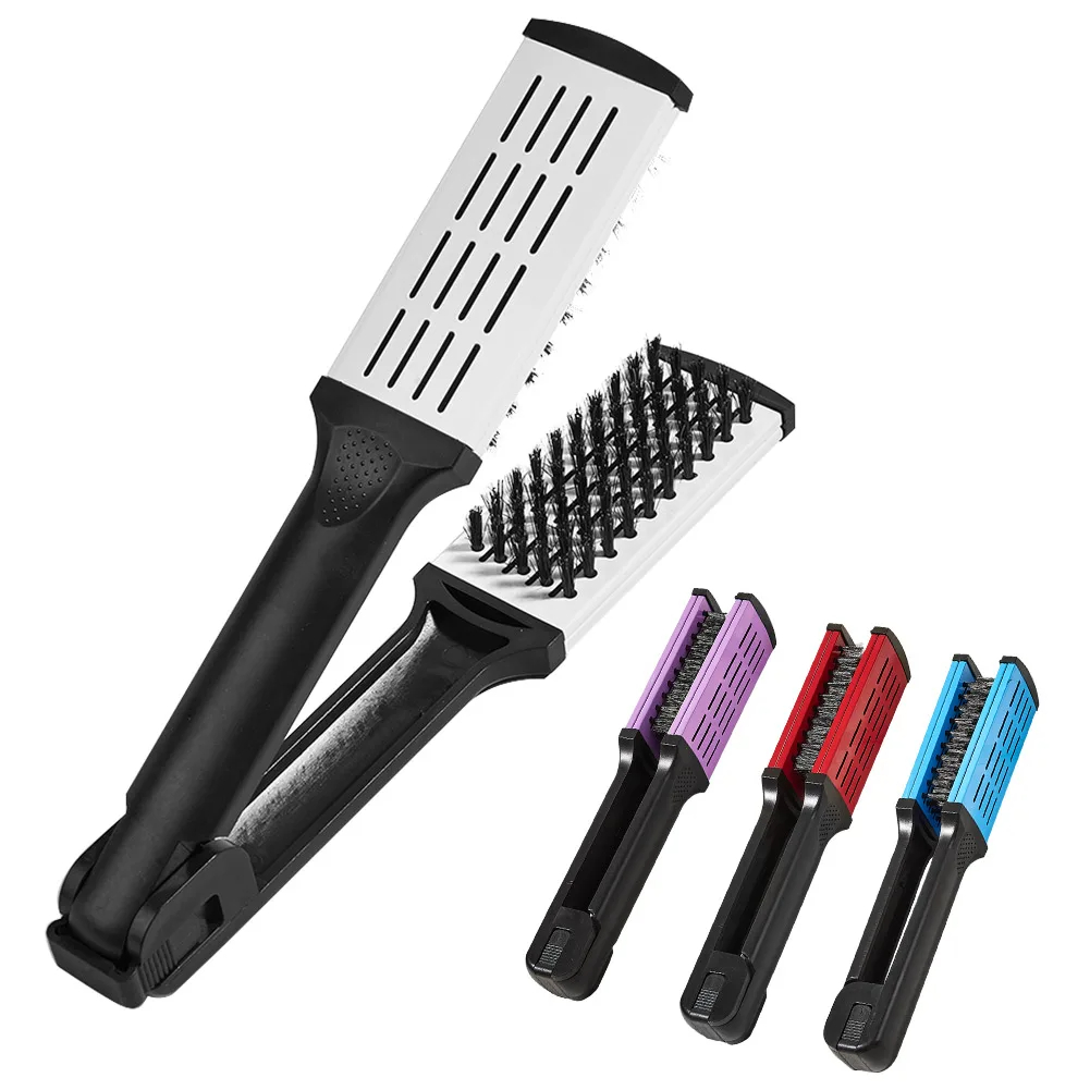 Double Brushes Comb Anti-Static Hairdressing Straightener Hairbrush Multifunctional Professional Hair Brush Barber Styling Tools