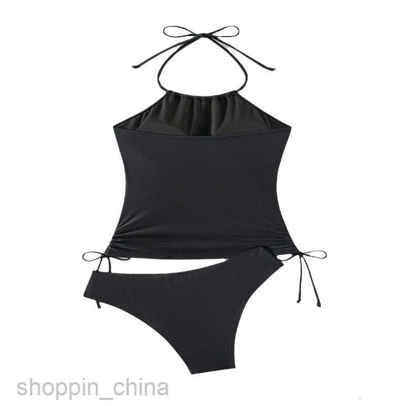 Women's Sexy Swimwear Huludao Swimsuit New Drawstring Neck Split Swimsuit female High end Beach Sexy Bikini