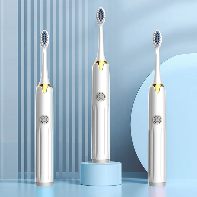 Adult electric toothbrush, soft bristles IPX7 waterproof, replaceable brush head send 3 brush head (without battery)