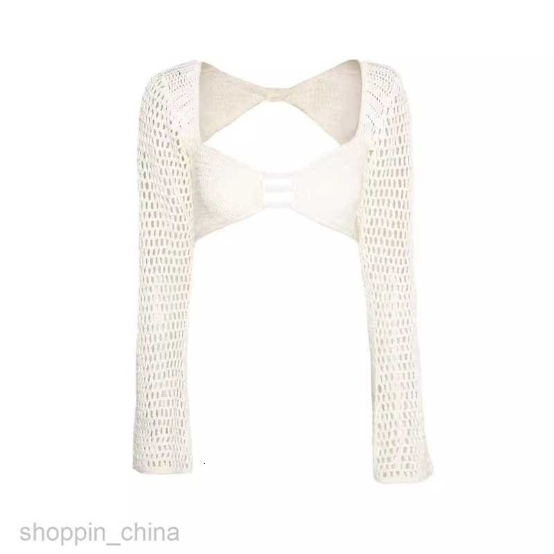 Two Piece Dress Sets Summer Women's New Lace Up Long Sleeve Wrap Hip Casual Knitted Long Skirt Set