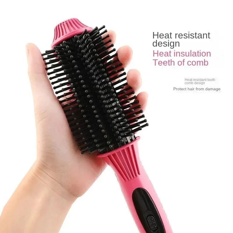 2in1 Electric Straightener Multifunctional Hair Curler Adjustable Temperature Electric Heating Comb Professional Styling Tools