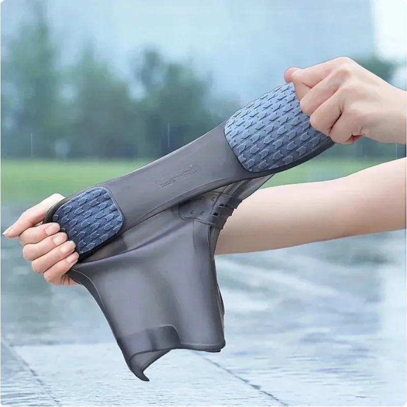 Rainproof shoe cover waterproof and non slip shoe cover Cubre Zapatos Para La Lluvia De silicone Cubierta Ipermeable Para Lluvia XXL 240614
