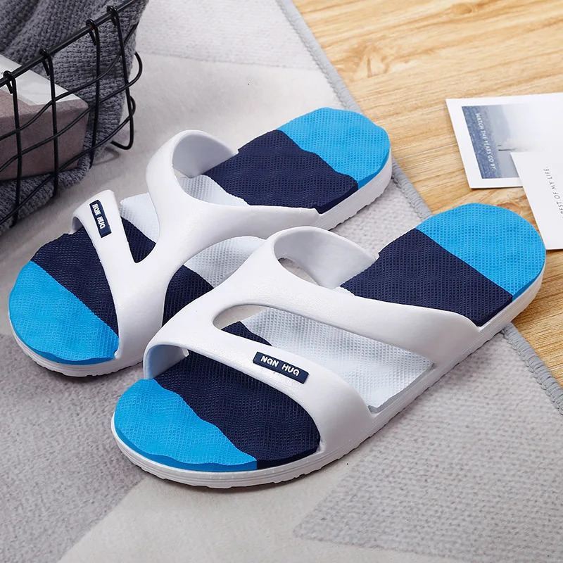 Mens Summer Sliding Block Breathable Cool Beach Shoes Flip flap Fish Mouth Bone White Mens Sliding Block Lightweight Large Size 240615
