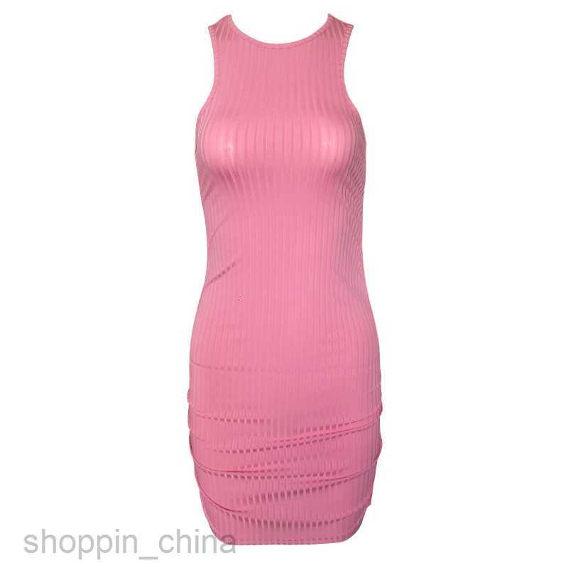 Basic Casual Women Dresses Summer New Round Neck Fashion Sleeveless Dress Women's PG807