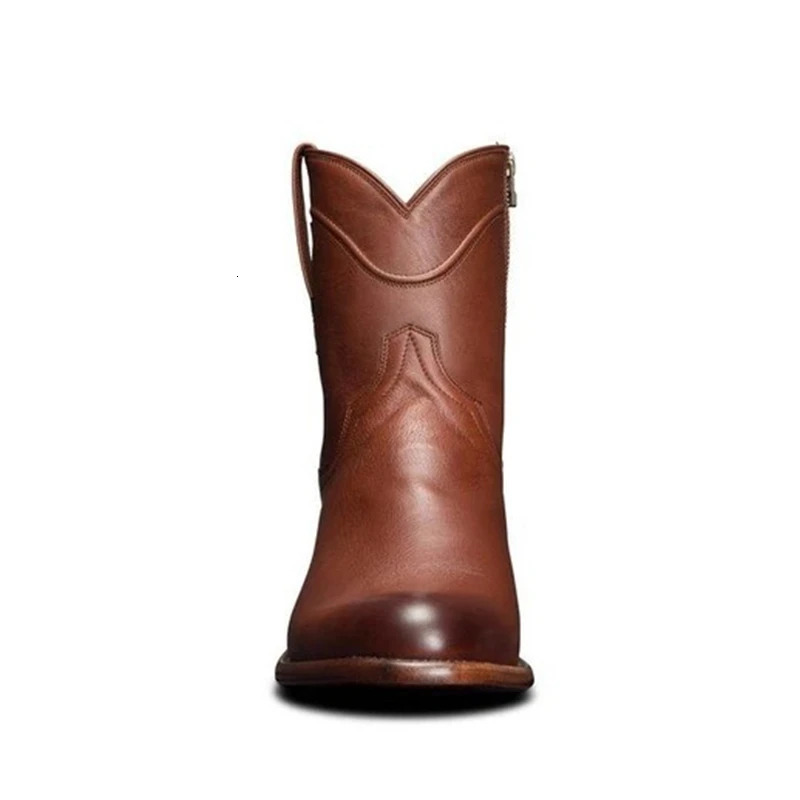 Pointed Embroided Retro Mens Boots Platform Ankle Boots Autumn Winter Combat Boots Mens Shoes Plus Size 38-48 240614