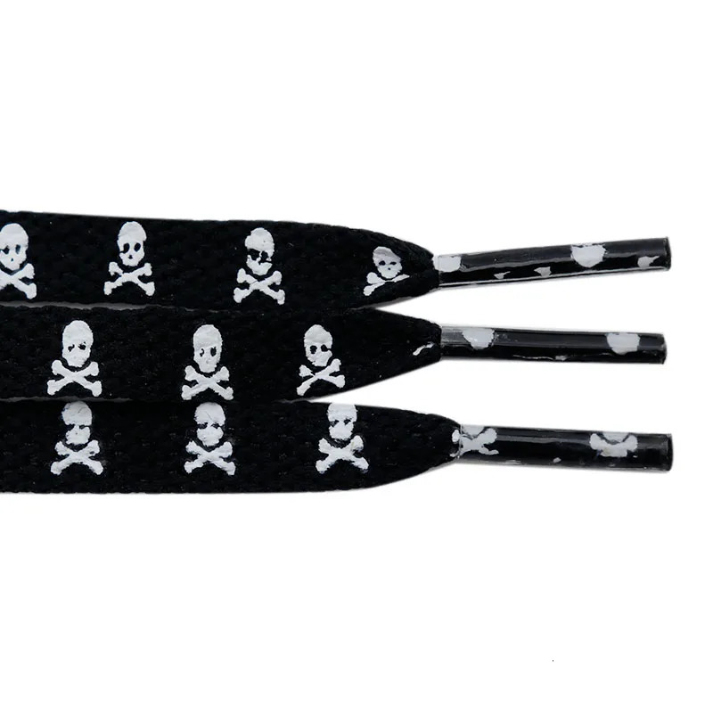 Punk Skull 10 Pairs Printed Wild Shoes Sports Safety Sports Shoes Casual Lace Fun Punk Rock Boots Gothic 240615