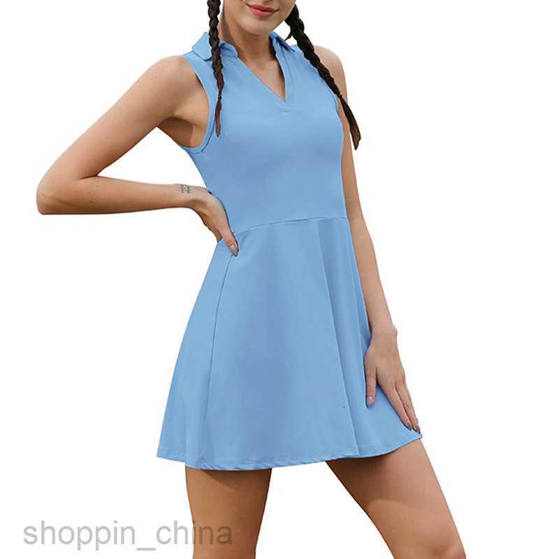 Basic Casual Women Dresses Tennis dress Yoga Fitness brocade naked feeling breathable proof leisure Golf skirt two-piece suit