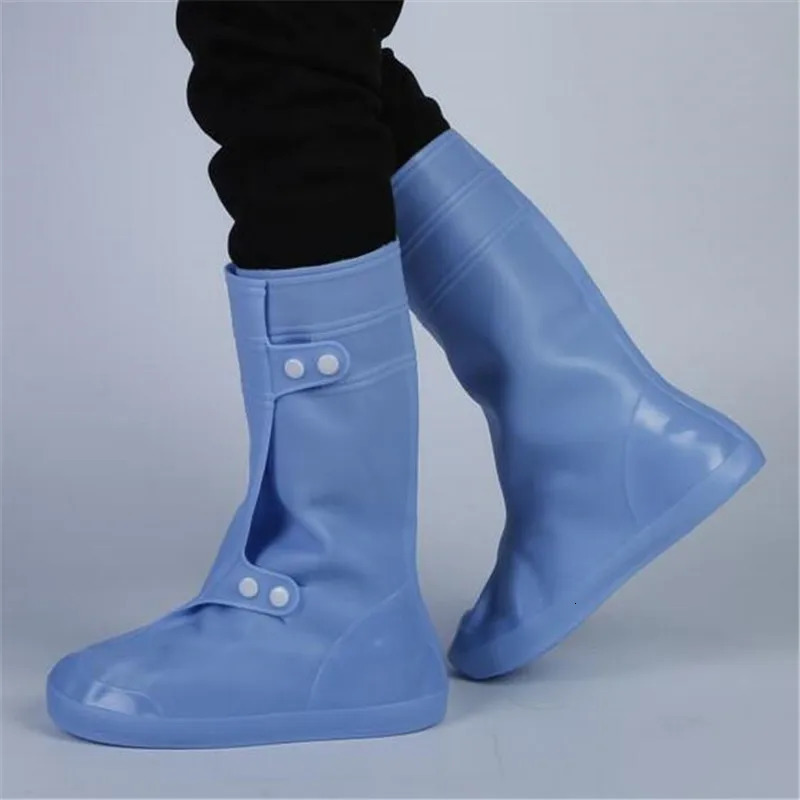 PVC rainproof shoe cover for mens winter snow boots waterproof thick anti slip sole executive rainproof Bota box 240614