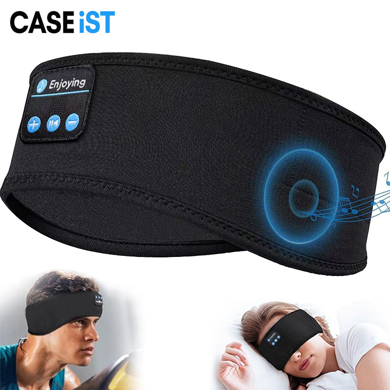 CASEiST Sleep Headband With Speaker Bluetooth Wireless Stereo Earphones Headphones Sleeping Headset Band Eye Mask Side Sleeper Headscarf Music Sports Yoga Travel