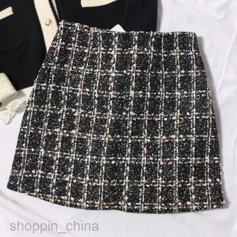fashion women Skirts New Checkered Spring and Autumn Slim Wrap Hip High Waist Short Skirt Half Skirt PG171