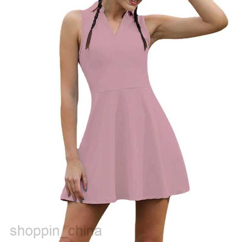 Basic Casual Women Dresses Tennis dress Yoga Fitness brocade naked feeling breathable proof leisure Golf skirt two-piece suit