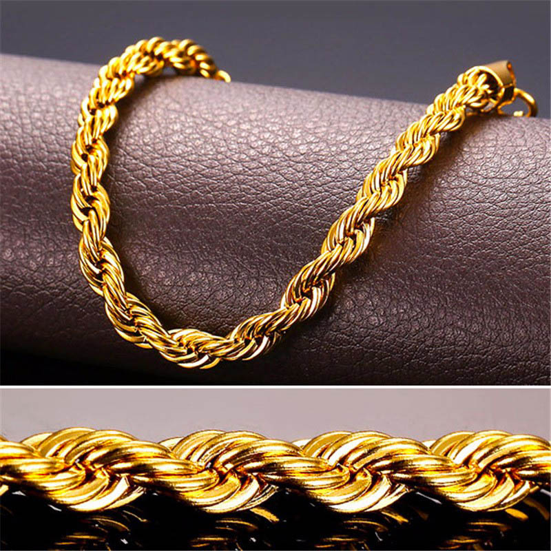 necklaces designer jewelry for men necklace 24K Gold Filled Twisted Chains Wholesale Copper fine hip hop jewelry miami cuban link woman luxury necklace nature gift