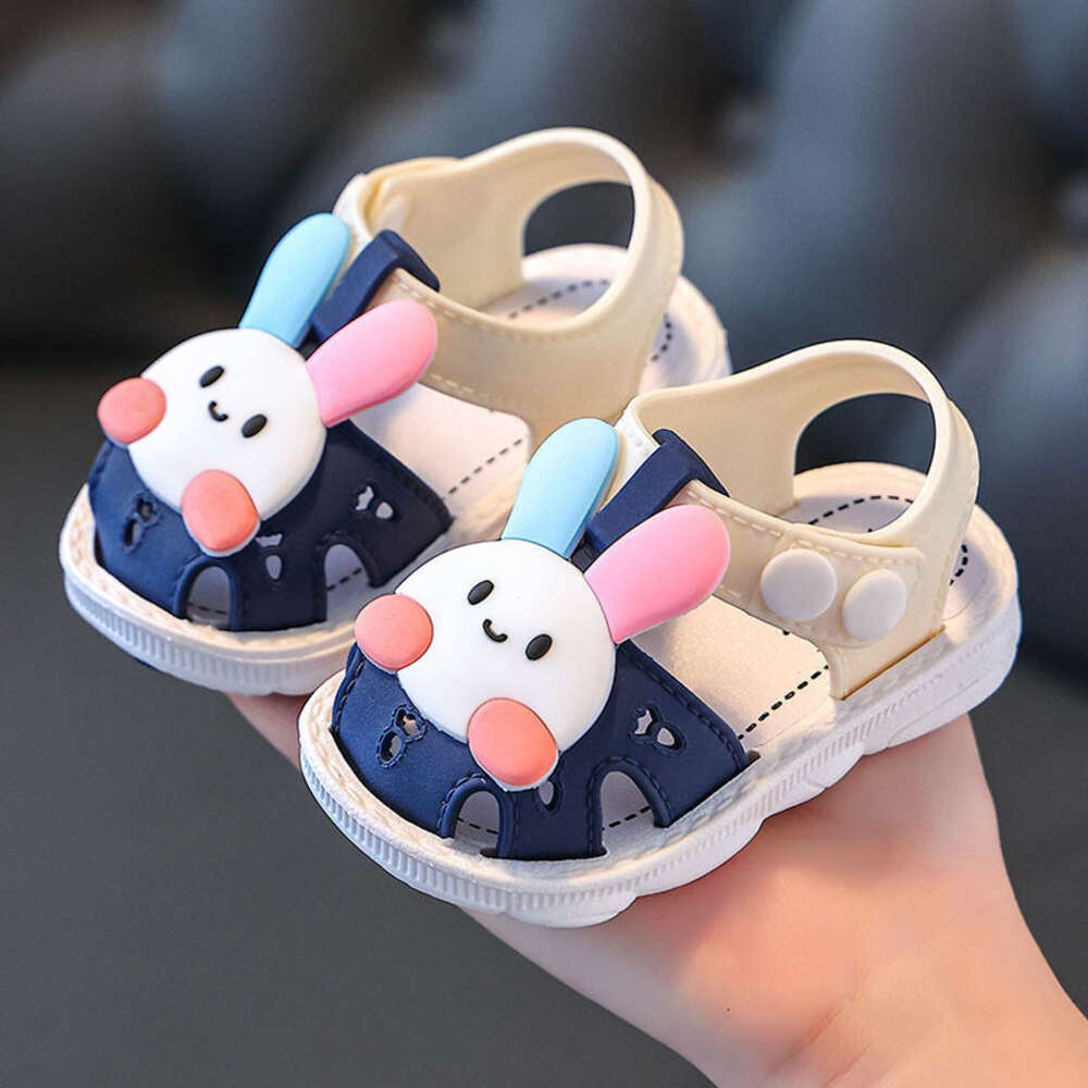 Children's sandals, summer 0-3 year old toddler walking shoes, non slip soft soles for wearing on the outside, boys and girls' toe shoes F61